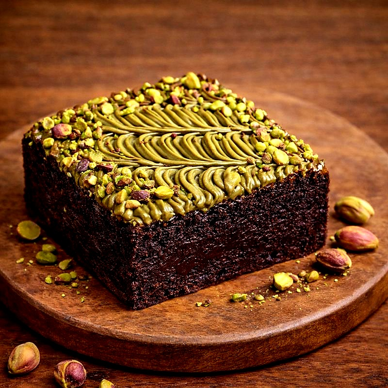 Pistachio Fudge Brownie